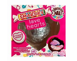 Smarties Love Hearts Chocolate Ball Surprise with Stickers - 6 / Box