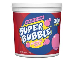 New & Improved Super Bubble Bubble Gum 300 ct. Tub – 1 Unit  