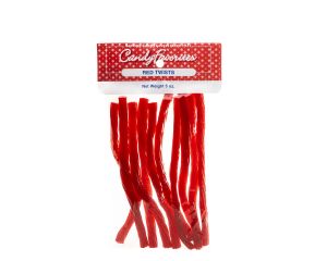 Red Licorice Twists 5 Ounce Peg Bags - 6 / Box