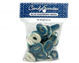 Blue Raspberry Rings 6.5 oz. Bags - 6 / Box