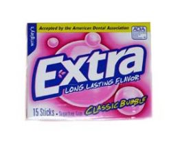 Extra Sugarfree Bubble Gum Slim Pack - 10 / Box