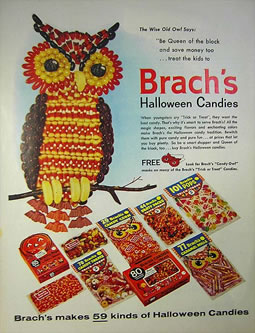 Brachs Halloween Candy Advertisment Circa 1962