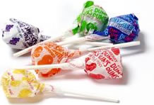 We carry a large assortment of lollipops including Charms Blo Pops, Tootsie Pops and much more!